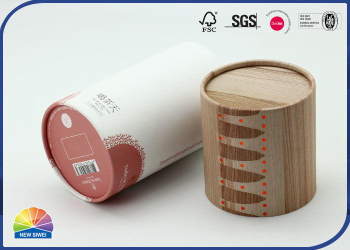 2pieces Unrolled Edge Cylinder Paper Packaging Tube Biodegradable