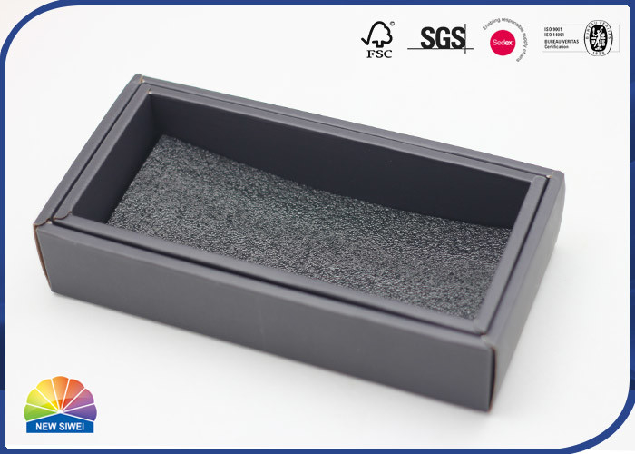 Matte Black Corrugated Packaging Box Enviromental Friendly Boxes For 3C Accessories Packing