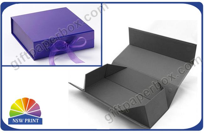Ribbon Folding Gift Paper Box Customized Luxury Rigid Gift Packing Folded Paper Box 0