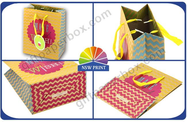 Full Color Printing Custom Brown Kraft Paper Bags For Birthday Gift Packaging 0