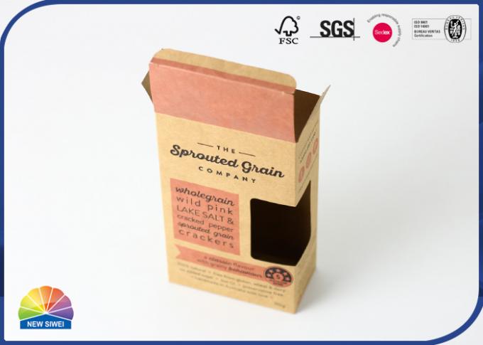 Dry Food Thin Kraft Folding Carton Box Biodegradable Embossing 0
