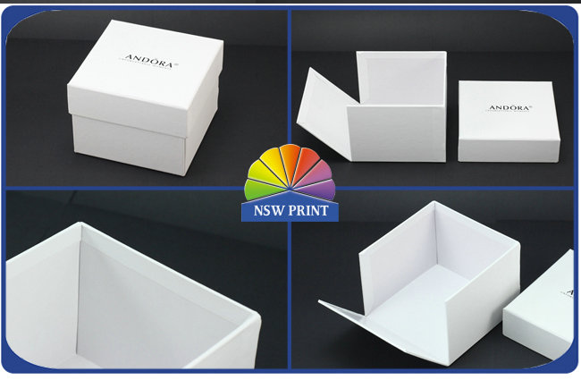 Custom Logo Printed Paper Jewelry Box / Jewellery Gift Boxes / White Jewelry Packaging Boxes 0