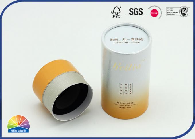 Cosmetic Paper Tube Packaging With Flocking EVA Foam Round Gift Box 0