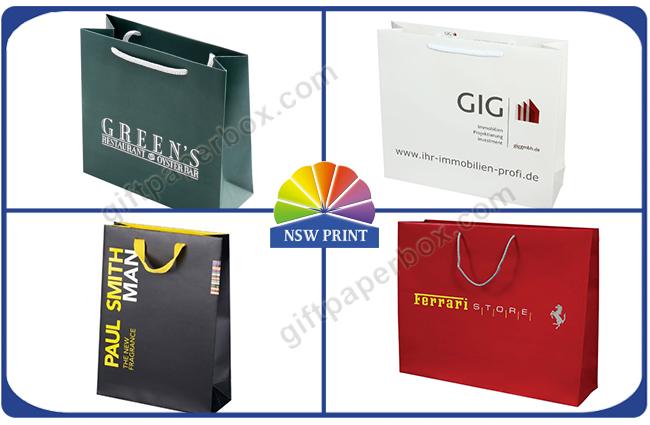 Promotional Custom Printed Paper Shopping Bags For High End Products Packaging 0