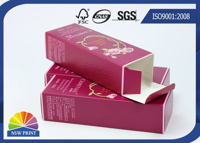 Red Paper Cosmetic Box / Face Cream Packaging Box / Custom Cosmetic Packaging