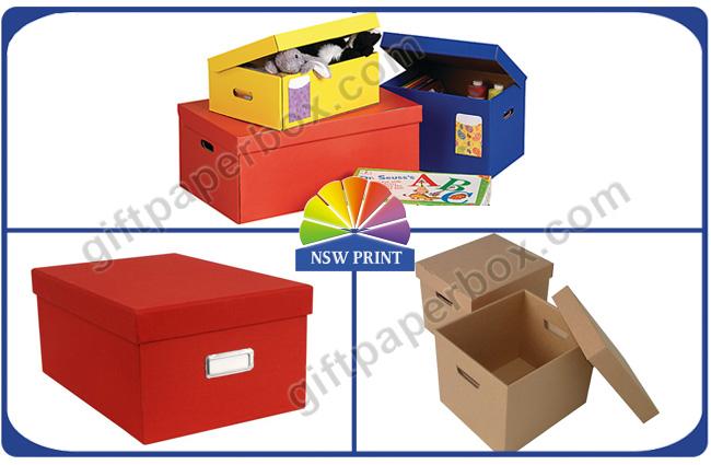 Colorful Toy Storage Corrugated Carton Paper Box / Customized Cardboard Packaging Boxes 0