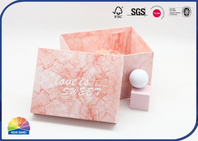 E CCNB Marble Texture Printed Birthday Gift Box Matte Sturdy Paper Box 0
