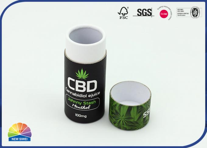 Matte Lamination Kraft Paper Tube Packaging For Cannabidiol 0