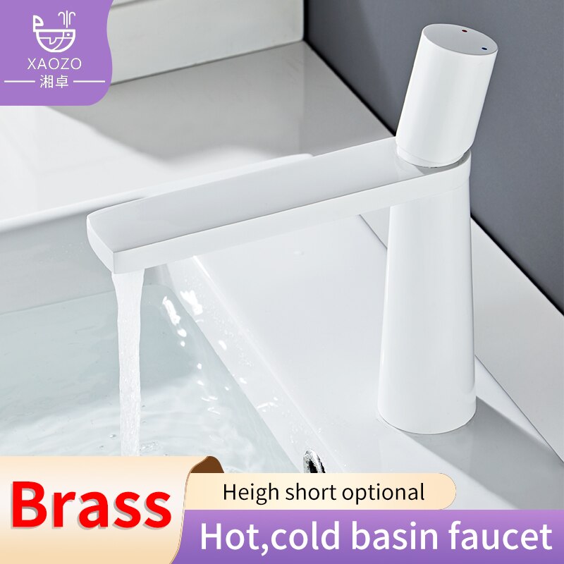 Toilet White Basin Faucet Household All Copper Basin Hot and Cold Black Bathroom Wash Basin Table Basin Faucet