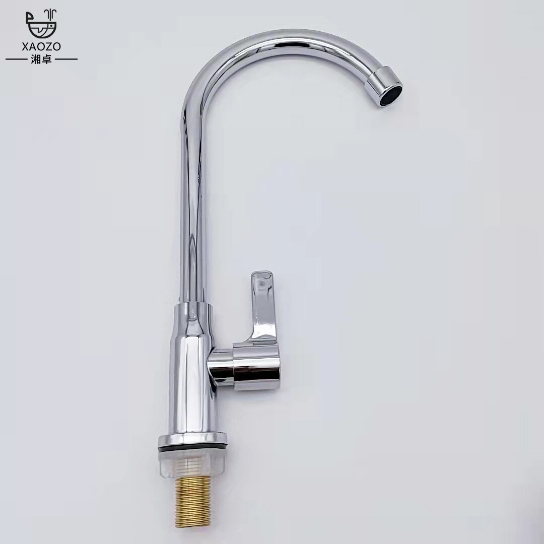 Stainless Steel Single Hole Household Faucet Kitchen Dishwashing Faucet Kitchen Basin Sink Universal Rotating Single Hole Faucet