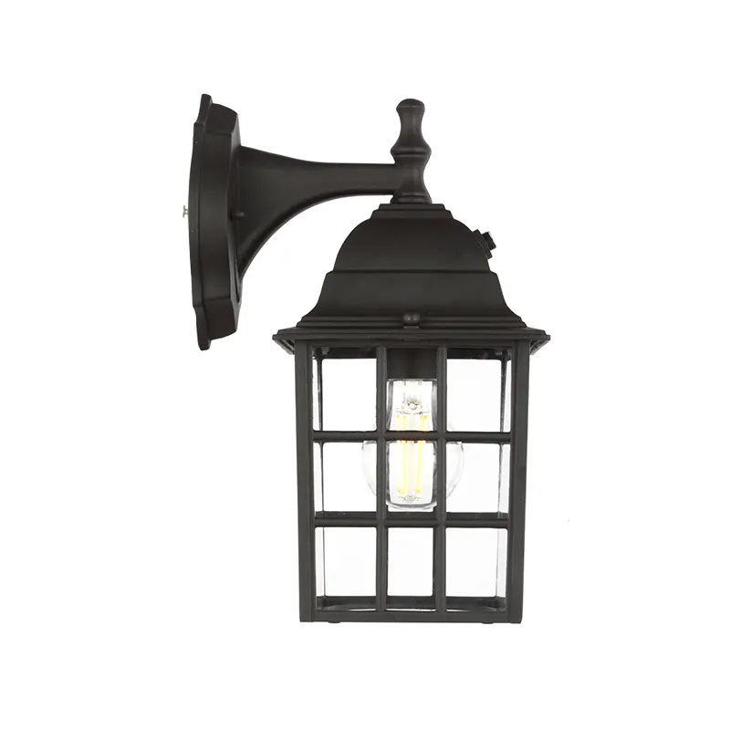 Square Outdoor Vintage Garden Exterior Waterproof Villa Antique Classical Wall Lantern Lamp Fence Lamps Corridor Wall Sconce