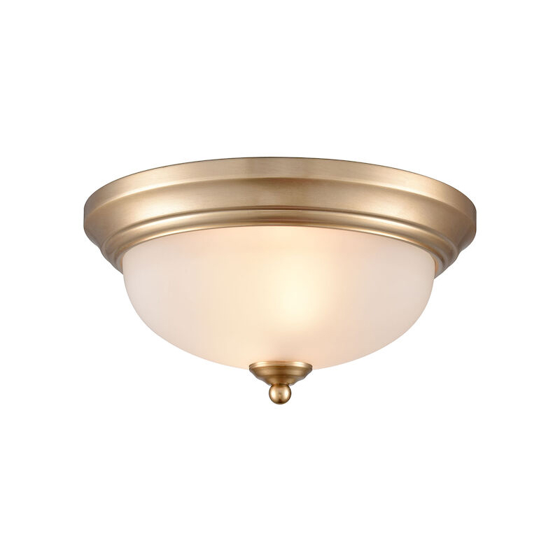 Round Shape Modern Decorative Surface Mounted Ceiling Light Satin Gold Frosted White Glass Led Ceiling Lamp For Home Living Room