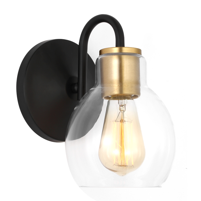 Indoor illumination Bathroom Vanity Light Modern Lighting Switched Fixtures Black Wall Sconce Lamp Bedside Lamp