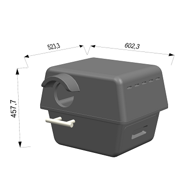 Barn Owl nestbox made of rugged molded plastic for backyard