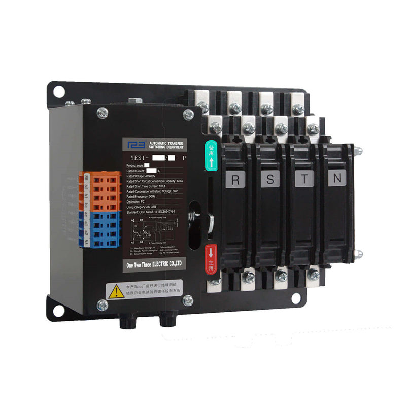 C series 16A-630A split type two working positions ATSE aviation plug wiring automatic transfer switches with 2p/3p/4p