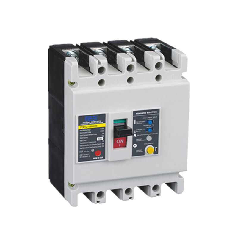 YEM1L 100A-630A moulded case earth leakage circuit breaker residual current device ground fault circuit breaker 3P/4P